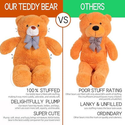 IKASA Giant Teddy Bear Soft Toys Stuffed Animals (78cm, brown)