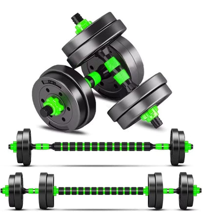 BCBIG Dumbbells Set Weights, Adjustable Dumbbell Bar Dumbbell Set Dumbbells Adjustable Barbell Barbells for Men Women Strength Training, Green, 10 kg