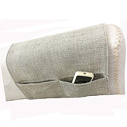 JINTN Linen Sofa Armrest Organiser Armrest Caddy Pocket Organizer Recliners Sofa Couch Arm Chair Caddy TV Remote Control Holder Organizer Cell Phone