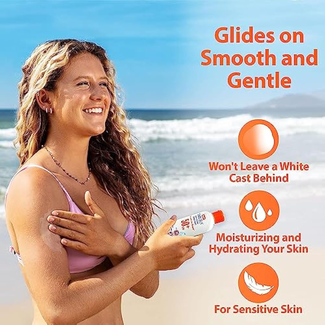Safe Sea SPF50 Sting Blocking Sunscreen | 120ml Bottle | For Sensitive Skin | Anti Jellyfish Sting Protective Lotion (Pack of 2)