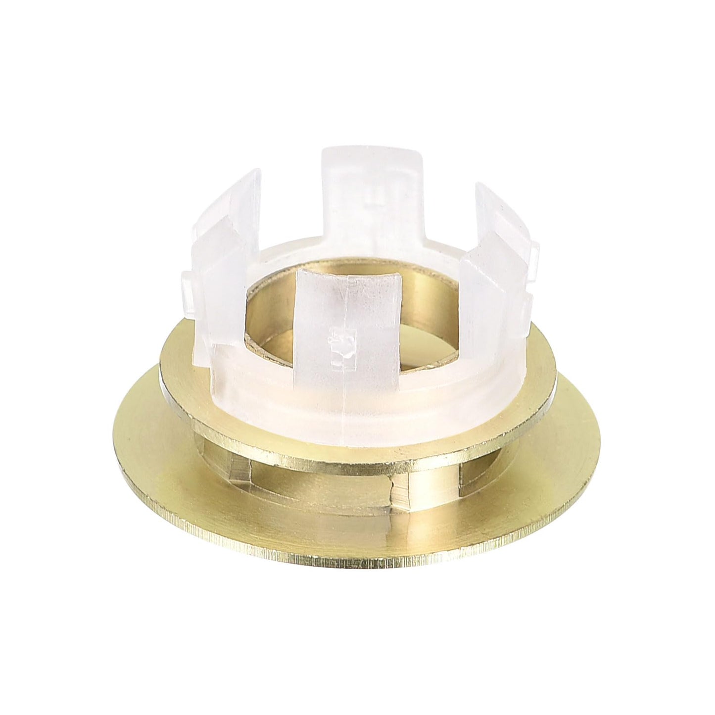 sourcing map Sink Trim Overflow Cover, Sink Overflow Rings Bathroom Kitchen Basin Drain Cover Hole Insert in Round Caps, Gold Tone