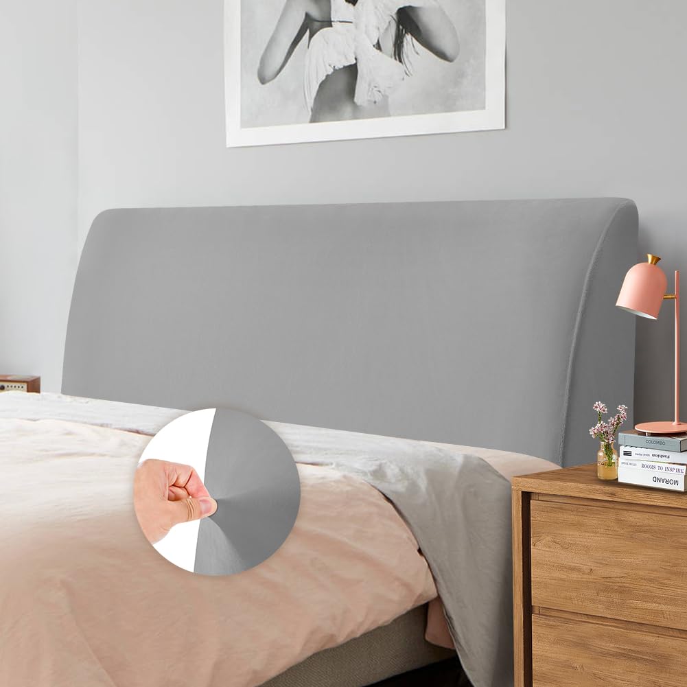 Caijin Bed Headboard Slipcover, Stretch Bed Headboard Cover, Dustproof Protector Cover for Linen Fabric Tufted Upholstered Headboard