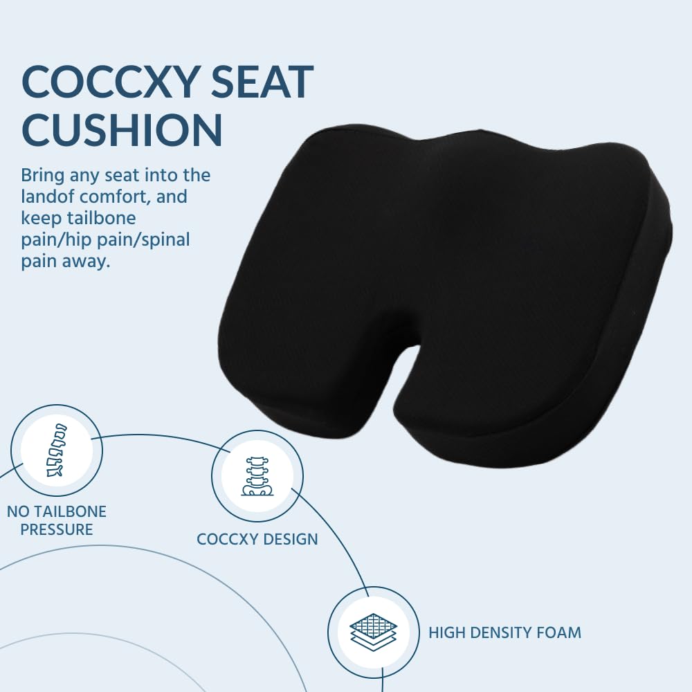 Home Sense Memory Foam Seat For Cushion Chair and Armchairs, Posture Support, Breathable And Soft, Car Seat, Comfort, Lumbar Support