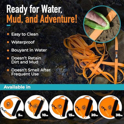 Total Pet Training Lead for Dogs, Waterproof Long Line for Recall & Obedience Training - Extra Long Dog Lead - Suitable for all Sized Dogs (10m, Regular Clip)
