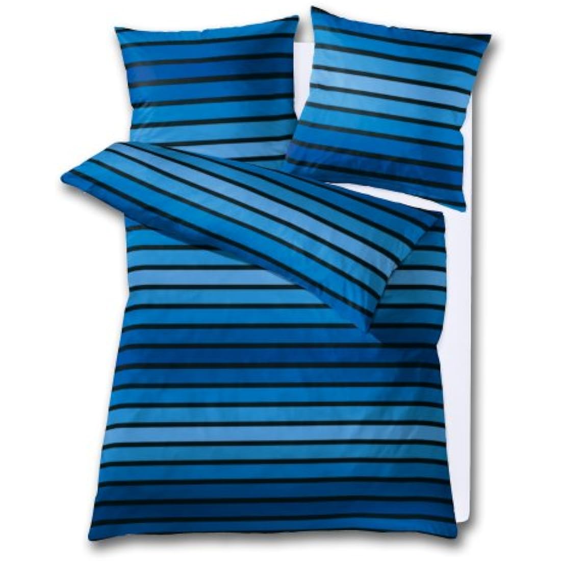 Kleine Wolke 6051798952 Naples 2-Piece Bed Sheet Set 135 x 200 cm and 80 x 80 cm Royal Blue