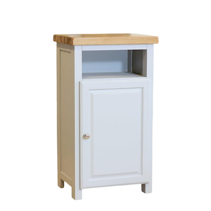 GROFurniture Cashmere Grey Slim Cabinet, Bathroom Storage Cabinet, Oak Painted Cupboard, Hallway Storage Unit, Storage Cupboard
