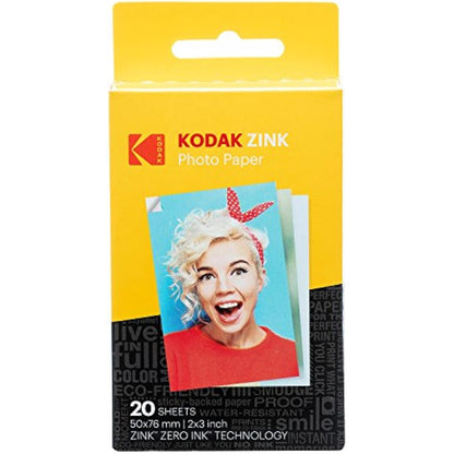 KODAK 5x7 cm Premium ZINK Photo Paper (20 Sheets) Compatible with KODAK PRINTOMATIC