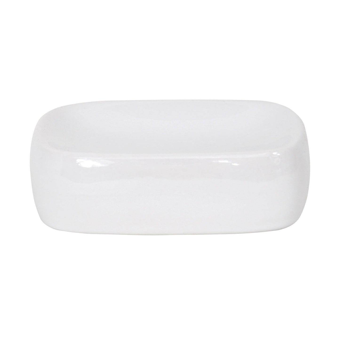 MSV Ceramic Soap Holder, White