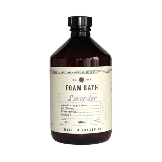 Fikkerts Fruits of Nature Soothing and Relaxing Lavender Foam Bath (500ml) with Bright and Sweet Floral Tones, Vegan Plant-Based