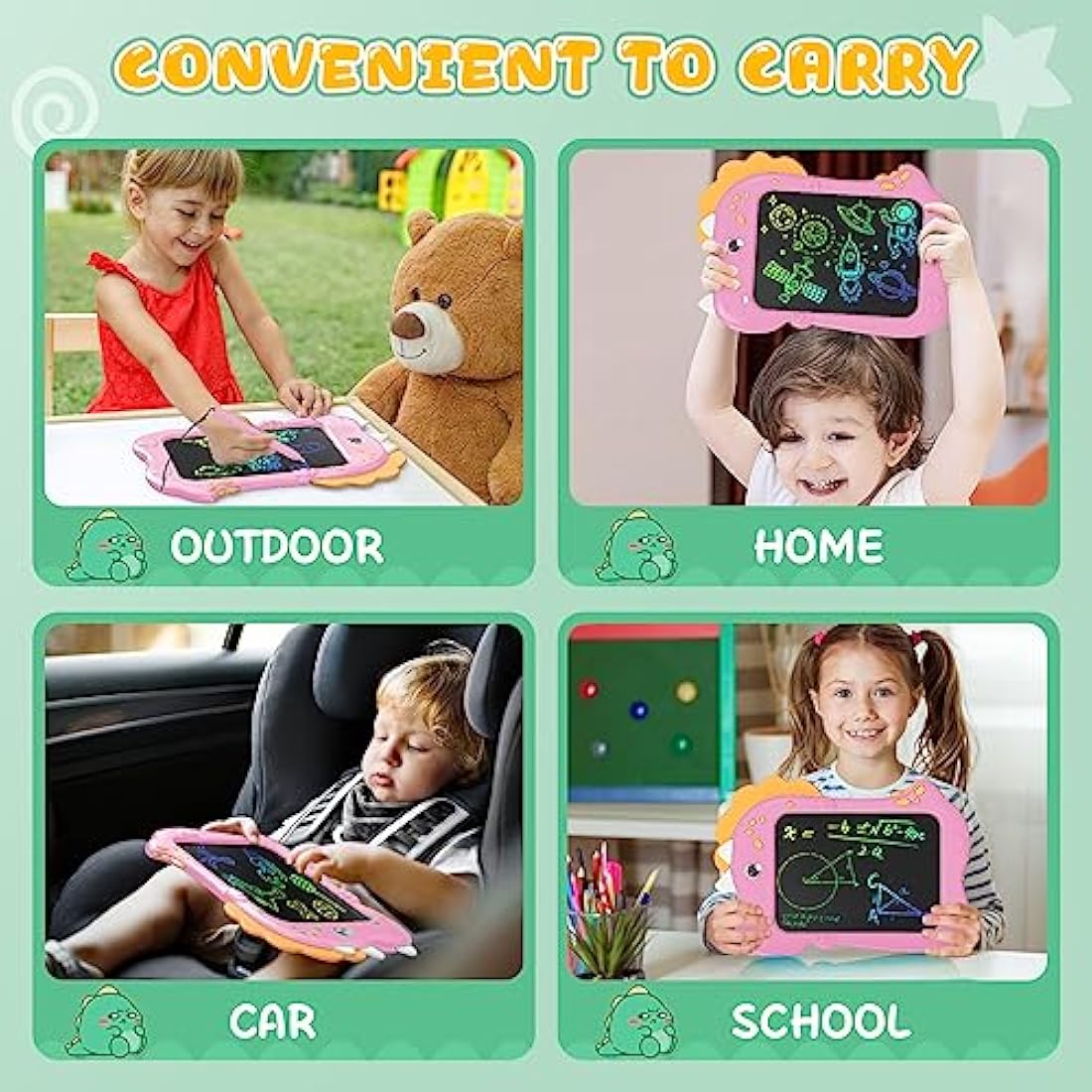 Kizmyee LCD Writing Tablet for Kids,Toddler Toys for 3 4 5 6 Year Old Boys Girls Gifts, 8.5inch Kids Toys Doodle Board, Dinosaur Toys Drawing Pad for Kids 3+ Year Old Boy Girl Birthday Gifts