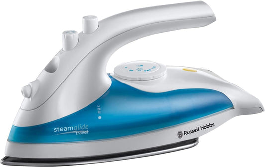 Russell Hobbs Dual Voltage Steam Glide Travel Iron, 80ml Water Tank, Stainless Steel Soleplate, Water Spray, Variable Temp & Steam, 1.5m cord, 830W,