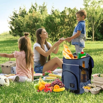 Outplea 30L Cooler Backpack, 36 Cans Insulated Soft Cooler Bag with Top Easy Access Pocket, Leak Proof Picnic Backpack for Beach Travel Camping BBQ