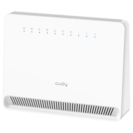 Cudy Unlocked 4G LTE Router Cat 4 Fast Modem Router with SIM Card Slot, AC1200 WiFi, OpenVPN, Wireguard, IPsec, VPN Client, Antennas Interno, Mesh,