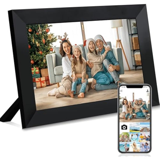 Veidoo 10 inch WiFi Cloud Digital Photo Frame IPS Touch Screen, 32GB Storage, Type C, Smart Home Digital Picture Frame, Easy Setup to Share Photos or Videos via Frameo APP, Gift Guide for Family