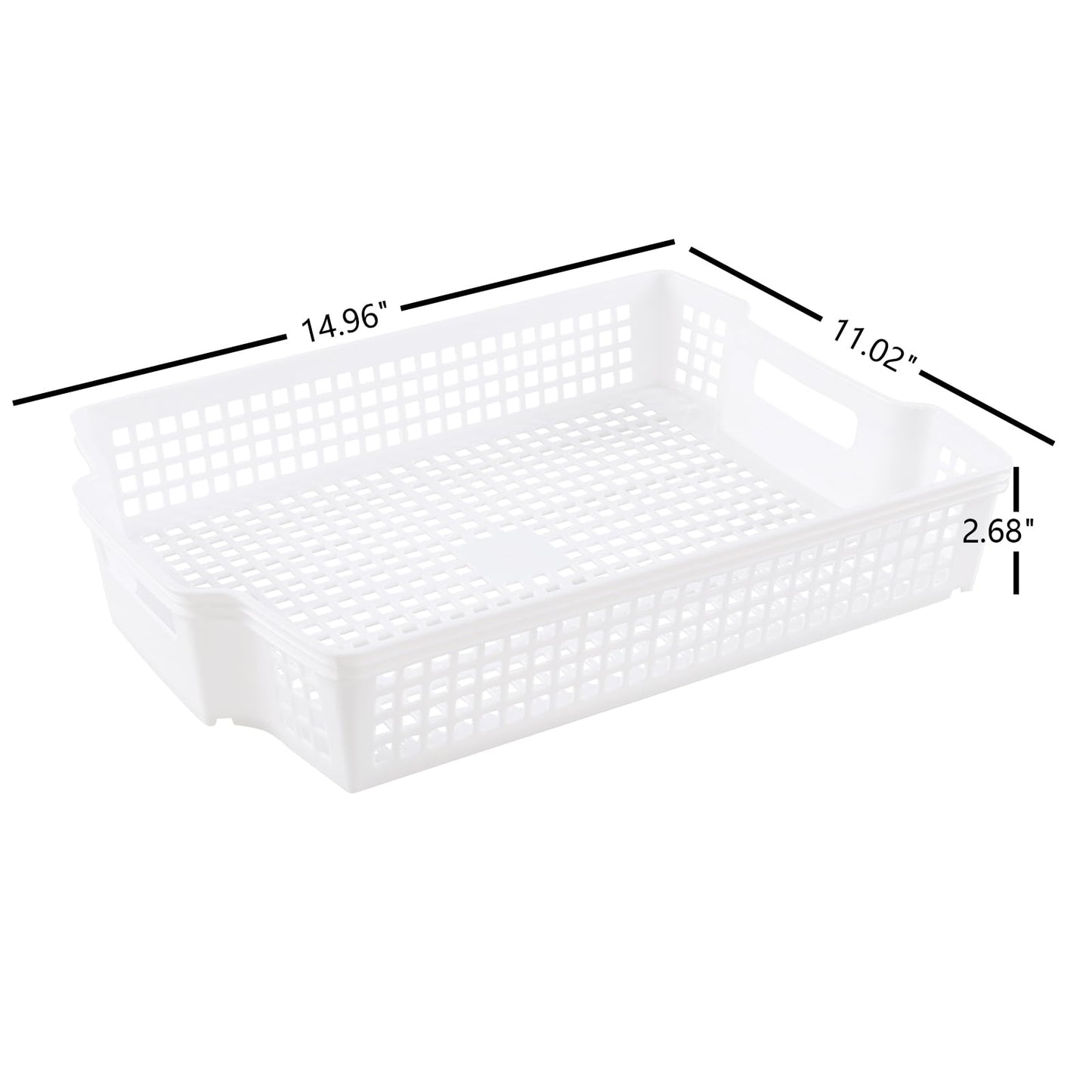 Xowine 6-Pack Stackable Paper Trays with Handles, Modern Desktop Organizer
