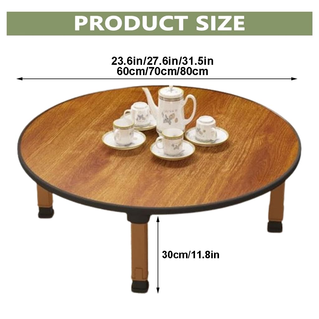 WIKLMOTH Multifunctional Folding Japanese-Style Tea Coffee Table, Low Table, Dining Table, Study Table, Small Desk