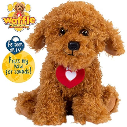 Waffle the Wonder Dog 539 3401 Soft Toy with Sound, Brown, 15 x 15 x 25 cm