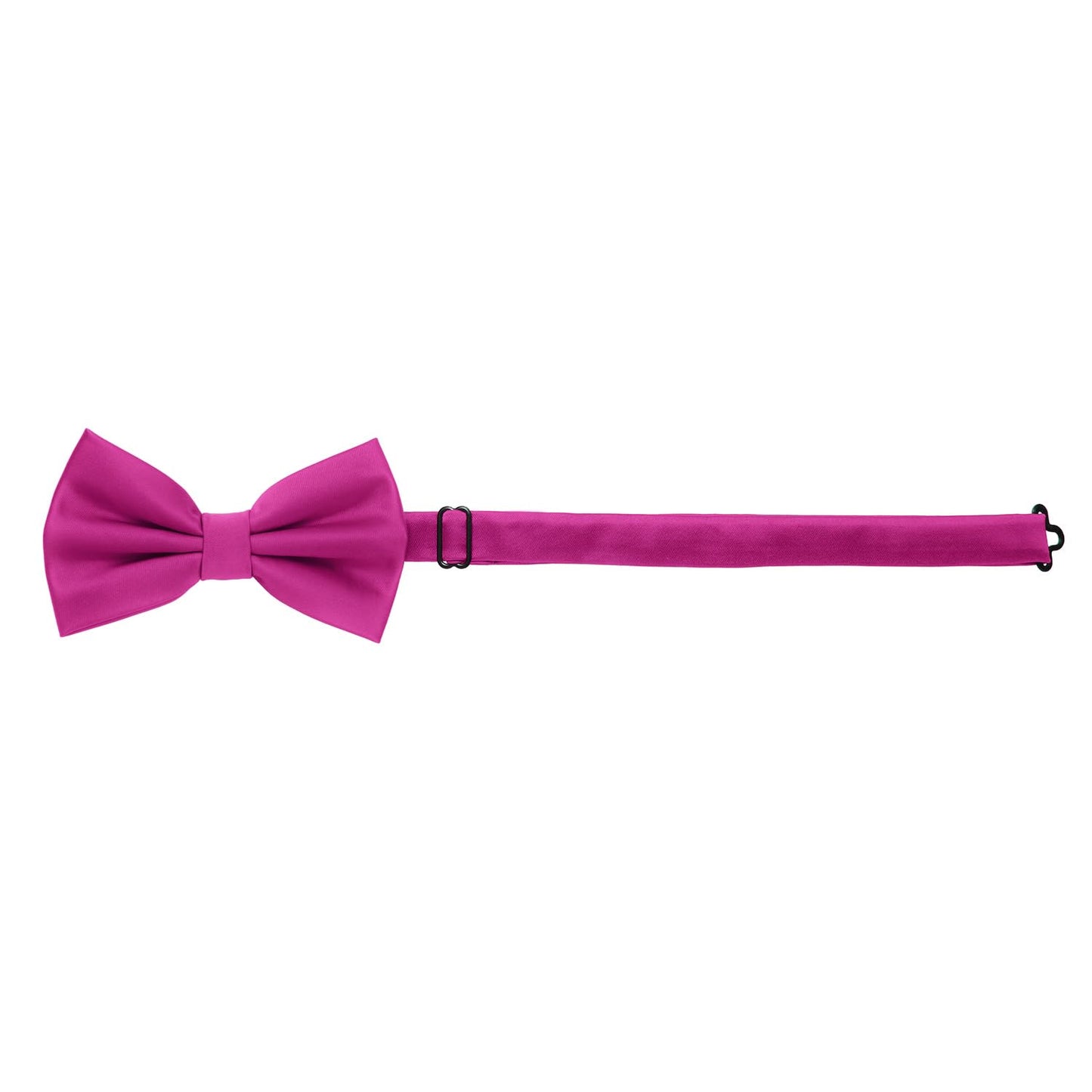 MASADA bow tie magenta - men's accessory in silk-look, continuously adjustable, handmade with hook closure - 12 x 6 cm
