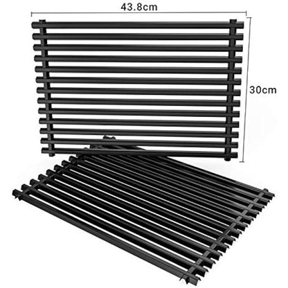 onlyfire Porcelain Enameled Steel Cooking Grates for Weber Spirit I & II 300 Series Gas Grills, Spirit 400 Series, Spirit 700, BBQ Replacement Grill Grate Fits Weber 7525/7638/7639, 2 Pcs