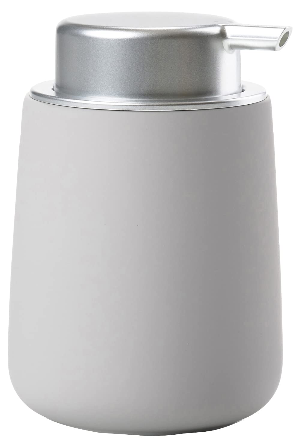 Zone Denmark Nova Soap Dispenser, Ceramic Bathroom Soap Pump, Refillable Hand Soap, Liquid Soap & Lotion Dispenser, 250 ml, Soft Grey