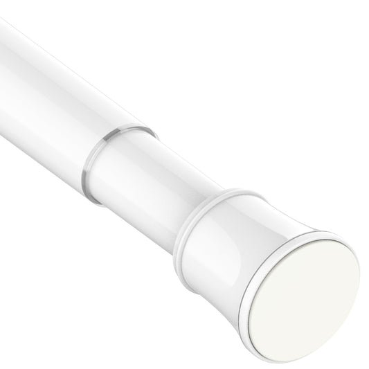 Extendable Curtain Tension Pole No Drill Telescopic Shower Curtain Pole Adjustable Shower Curtain Rail for Eyelet Curtains, Bathroom, Bedroom