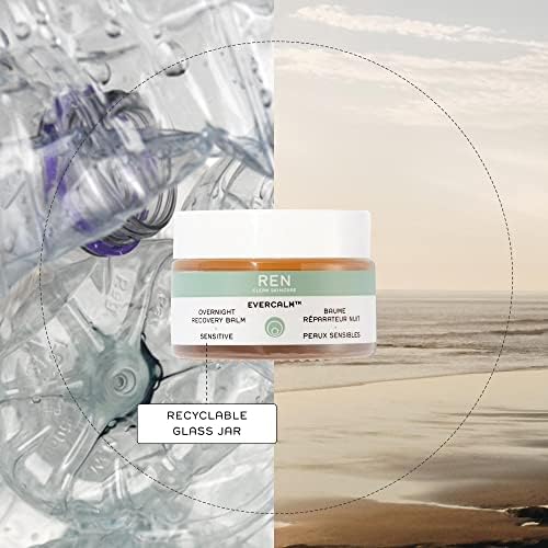 REN Clean Skincare Evercalm™ Overnight Recovery Balm | Intensively Nourishes Skin Barrier to Hydrate & Soothe during Sleep | Calms Red or Irritated Skin | Cruelty Free | Step 4: Recover