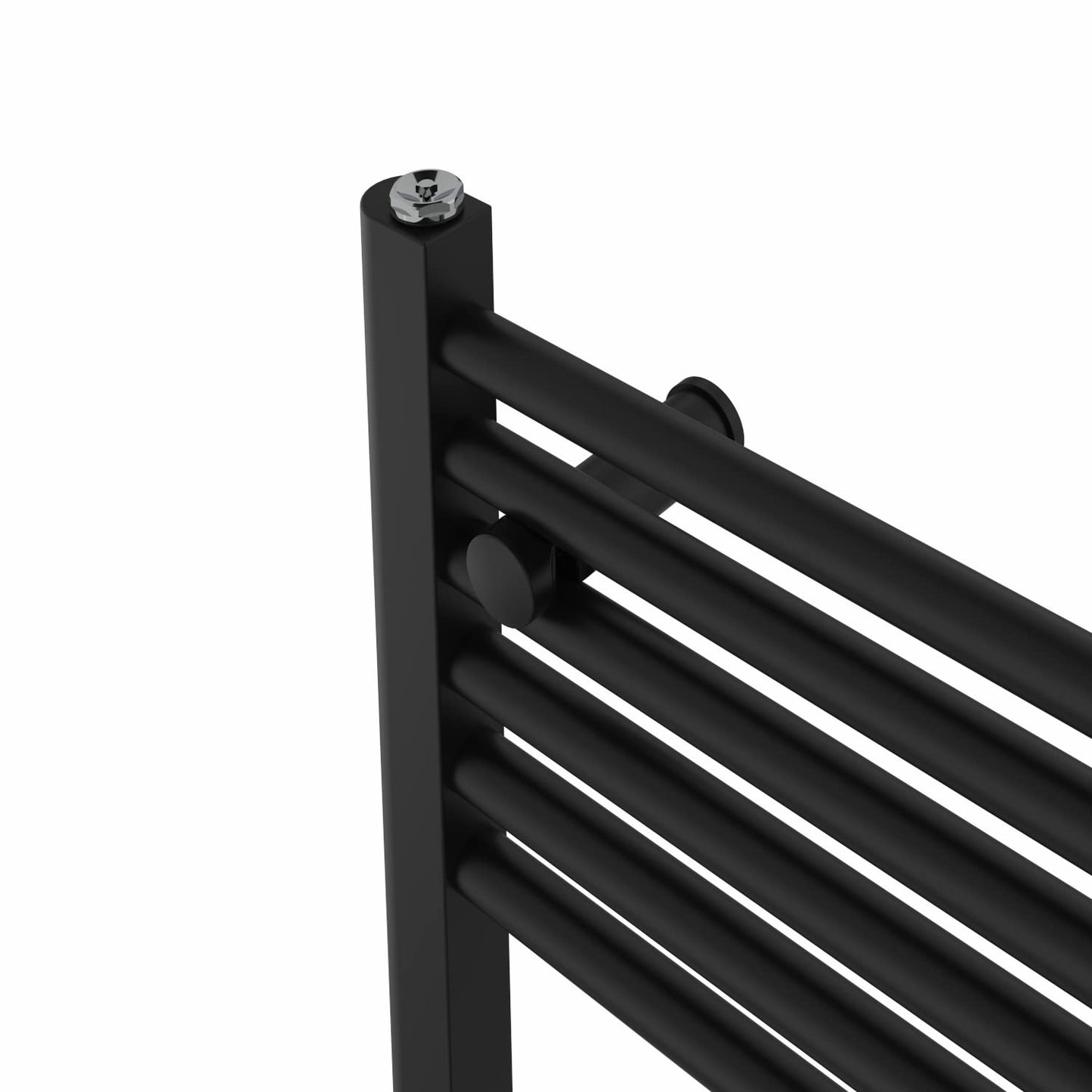 Warmehaus Straight Heated Towel Rail Black Bathroom Radiator 1800x500mm