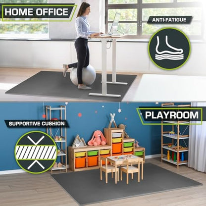 ProsourceFit Exercise Puzzle Mat EVA Foam Interlocking Tiles Protective and Cushion Flooring for Gym Equipment, Exercise and Play Area