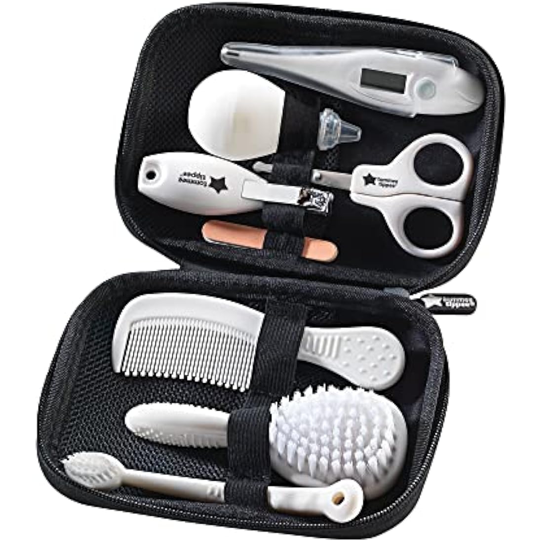 Tommee Tippee Baby Healthcare and Grooming Kit, 9X Essential Newborn Care Items for Home and Travel, Wipe-Clean and Waterproof Travel Case