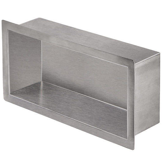 Skelang Shower Niche 304 Stainless Steel, Recessed Shower Shelf, 30 x 15 cm Insert Bathroom Storage for Shampoo, Soap, Toiletries (Brushed Finish)