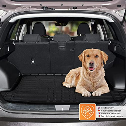 SCOUTT Boot Liner, Boot Mat fits Clio mk3 Hatchback 2005-2012 With HookWater Resistant, Pet Friendly Equipment, Anti Slip, Raised edges, Tailored Fit, Easy to Roll and Clean