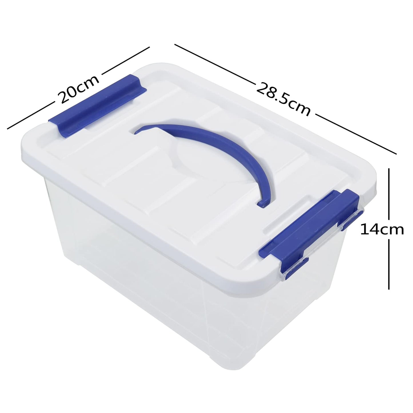 Joyeen 5.5 Liter Plastic Storage Boxes, 6-pack Plastic Clear Boxes with Lids