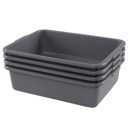 Ikando Set of 4 Rectangular Washing Up Bowl/Commercial Bus Box, 8 L Basin