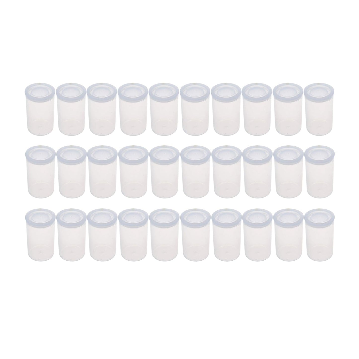 DBOO 35mm Film Canisters Pack of 30 Tight Sealing Lids White Plastic Film Canister Holder Empty Camera Reel Containers for Storing Small Accessories