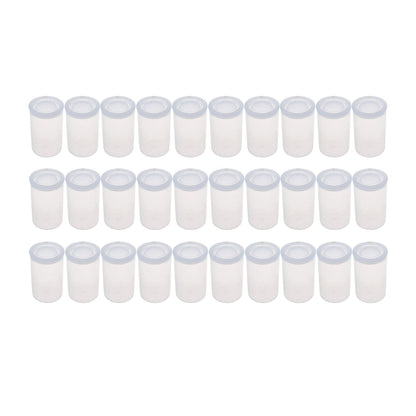 DBOO 35mm Film Canisters Pack of 30 Tight Sealing Lids White Plastic Film Canister Holder Empty Camera Reel Containers for Storing Small Accessories