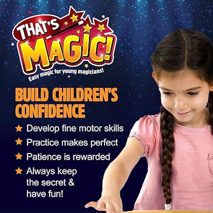 That's Magic Magic Hat Set - Featuring 75 Fun Easy Tricks and For Young Magicians - Helps Build Child's Motor Skills and Confidence - Includes Plush Rabbit, Props, Videos and Instructions, 7+ Years