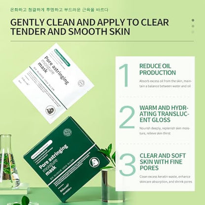 DEleventh Korean Brand Lactobionic Acid Facial Mask 30ml×10pcs / Post-Makeup Deep Cleansing, Shrink Pores, Moisturize, Exfoliate and Rejuvenate Skin for a Smooth, Hydrated, and Radiant Complexion