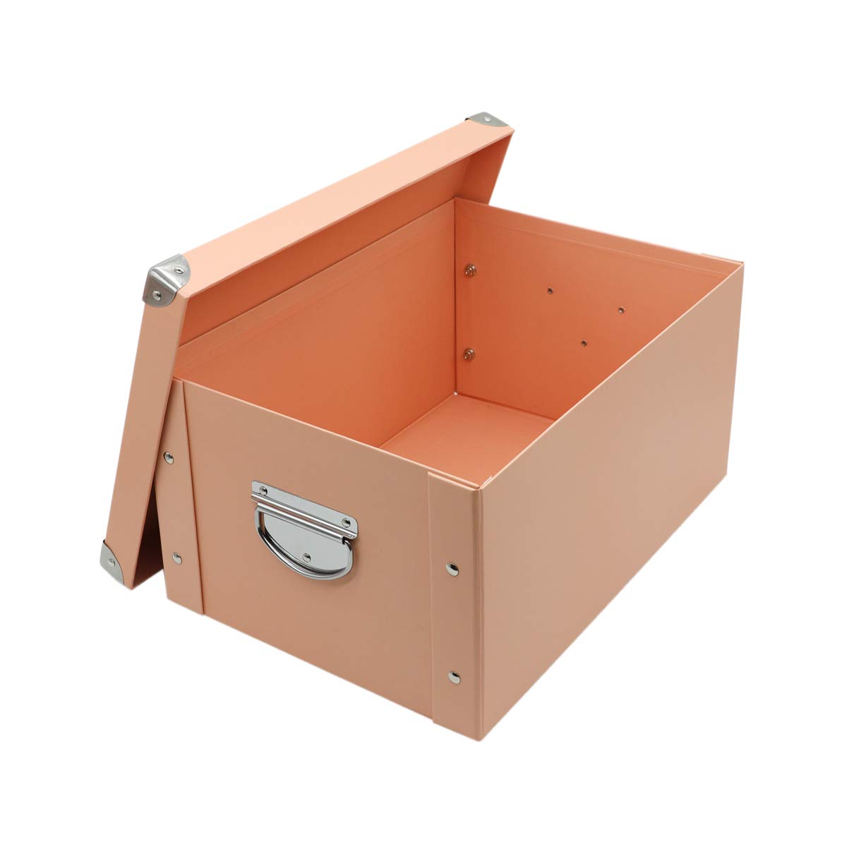 GUOZI Collapsible Storage Box with Lid, Decorative Cardboard File Organizer