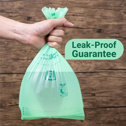 Greener Walker 30L-30Bags 100% Compostable Biodegradable Bin Liners 6L/10L/30L Food Waste Bags with EN13432 Certificate Caddy Kitchen Bin Liners