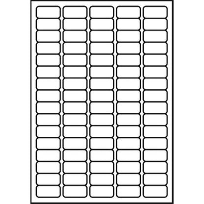 SmithPackaging A4 Self Adhesive Address Labels, 80 Labels Per Sheet, 100 Sheets, 35.6 x 16.9mm 8000 Labels
