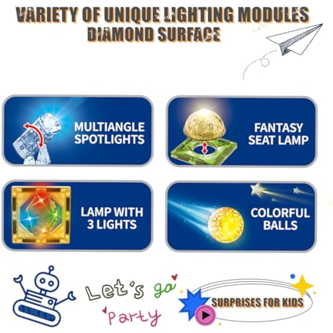 110PCS Magnetic Tiles Toys,Clear 3D Lighted Magnetic Building Blocks Educational Construction Set,Creativity Learning Magnet Dinosaur Toys for Kids Ages 3 4 5 6 7 8+ Year Old Boys Girls Toddlers