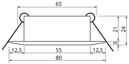 SEBSON Downlights with GU10 Lamp Holder - Recessed Ceiling Lights - Spotlight Mounting Frame Aluminium - Hole 65mm (min. 60mm, max. 70mm) - Set of 12