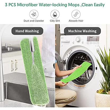 Spray Mop for Floor Cleaning, ILAVCOOL Microfiber Floor Mop with 3 Reusable Pads 550ML Refillable Bottle for Cleaning Laminate, Tile, Wood, Hardwood
