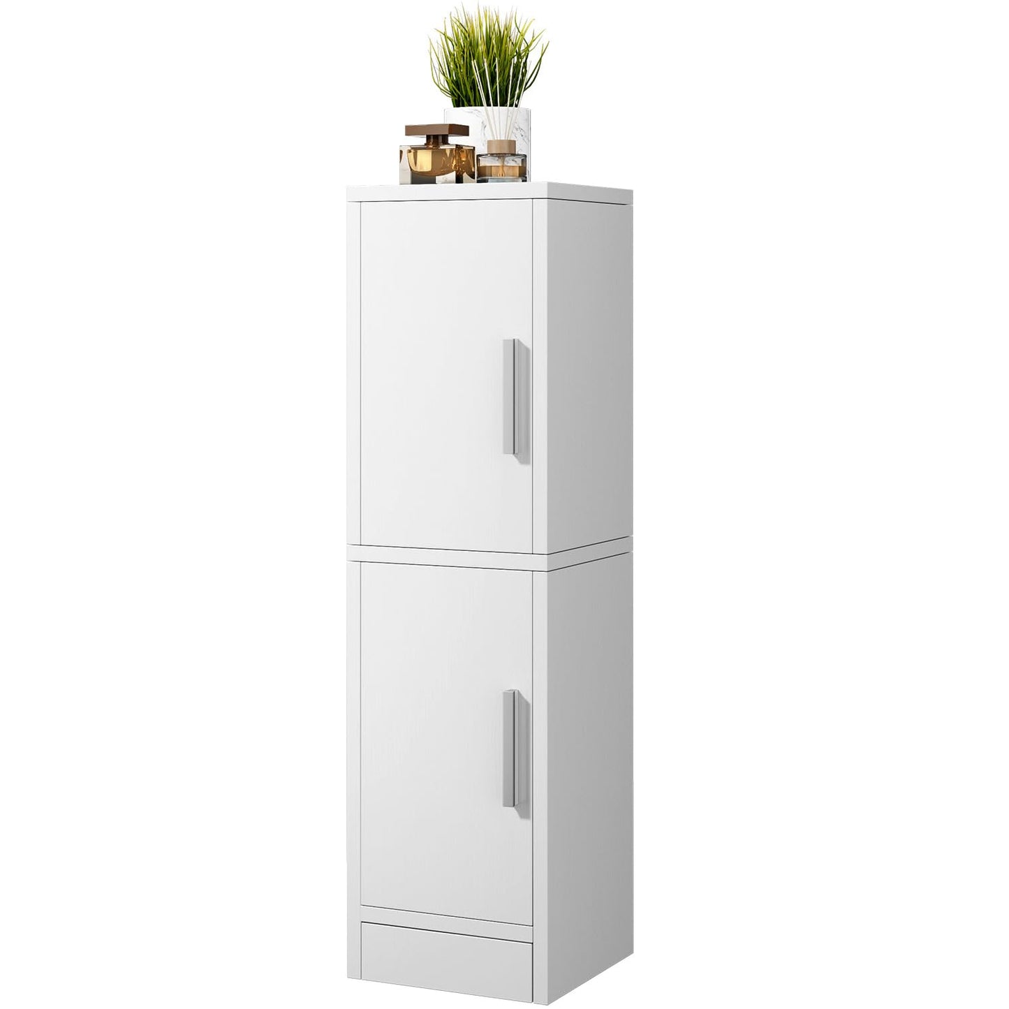 IBUYKE Small Bathroom Storage Cabinet, Narrow Floor Corner Cabinet WBS002W