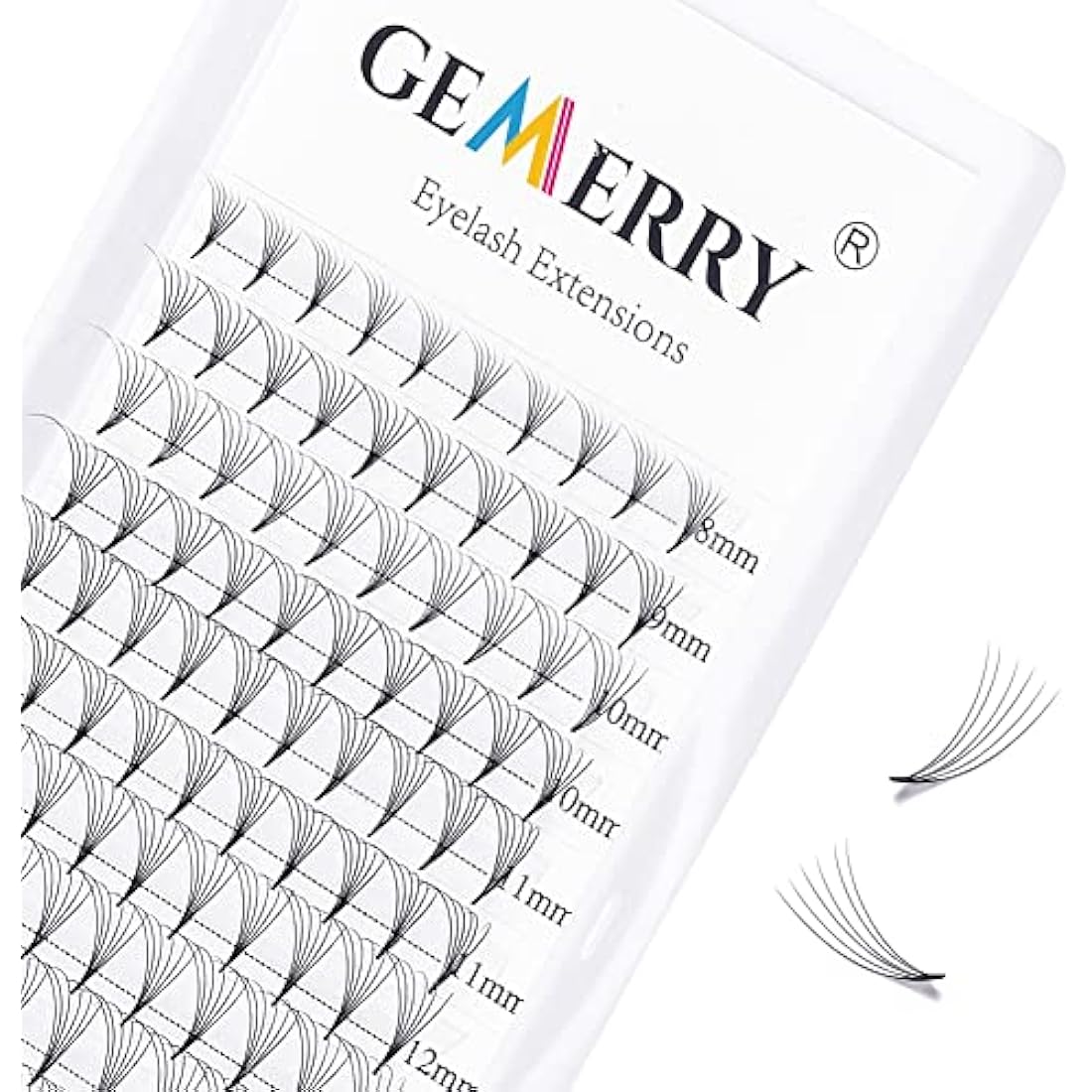 Pre Made Fan Eyelash Extensions 6D Fans 0.07mm D Curl 8-14mm Mix 6D Cluster Eyelash Extension Premade Fans Volume Russian Individual Lashes Cluster Gemerry Fan Lash Extensions(0.07-6D-D curl-Mix)