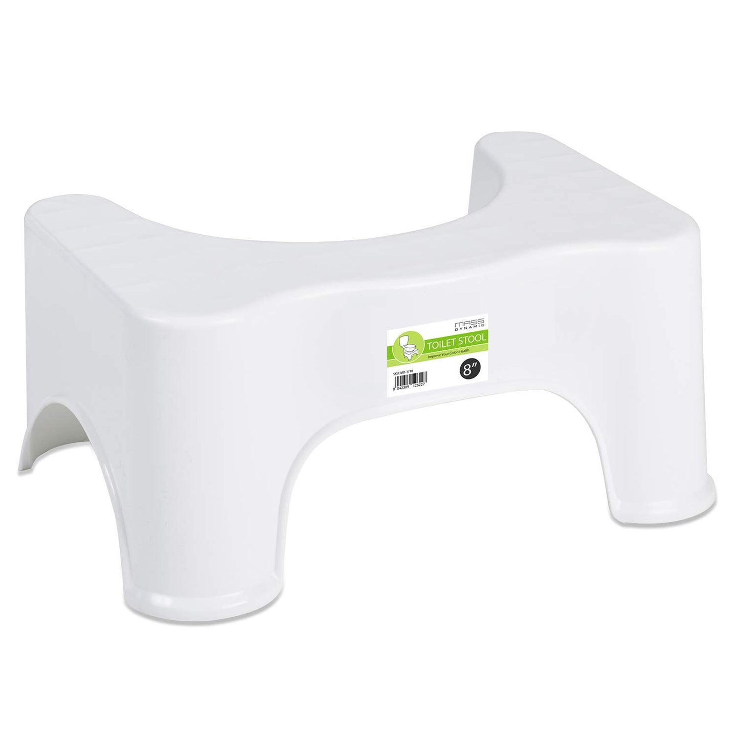 MASS DYNAMIC Squatting Toilet Stool Non-Slip Bathroom Squat Aid Stool Proper Toilet Posture Footstool 8" Standard