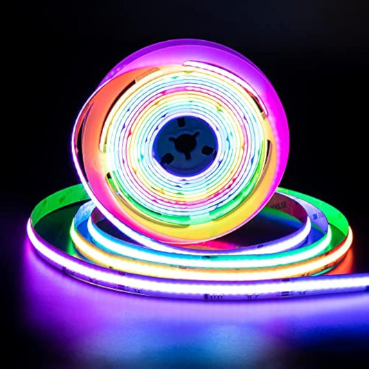 PAUTIX RGB Smart IC COB LED Strip 10M,DC24V 6300LEDs Colour-Changing Pixel Addressable RGB LED Tape Lights,Multicoloured Flexible Lights for Home DIY Lighting Projects(Mains and Remote NOT Included)