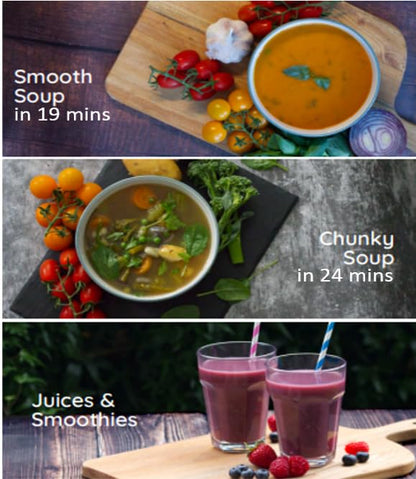 JustMe. The smallest soup maker, the biggest results. Soup maker and smoothie blender. Self cleaning. Colour: Sage green. Lightweight. Easy healthy