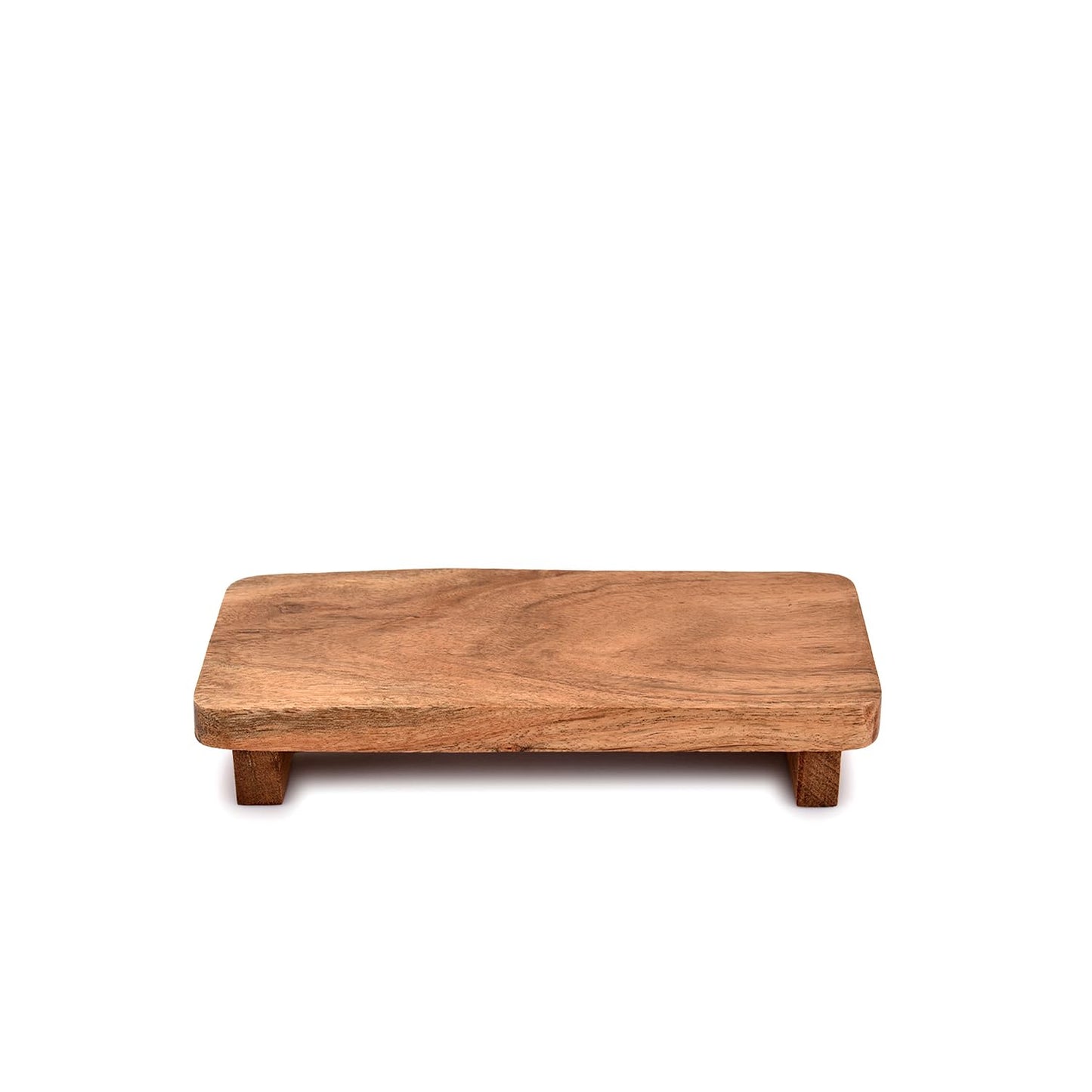 EDHAS Soapdish Acacia Wood Decorative Soap Dispenser Tray for Display Rustic Kitchen Bathroom Counter Sink Organizer for Soap Bottles