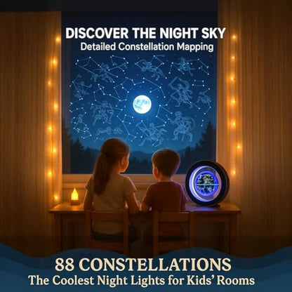 Magnetic Levitation Floating 4" Constellation Geography Led Globe Rotating for Kids,Office Desk Unique Gift Ideas or Men Birthday Tech Present